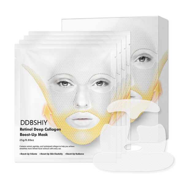 4pcs DDBSHIY+ Deep Collagen Retinol Firming and Lifting Mask Set | V-Line Facial Tightening and Lifting Mask | Collagen and Retinol Complexion Enhancement | Alcohol-Free, Hypoallergenic, All Skin Types, Face Mask