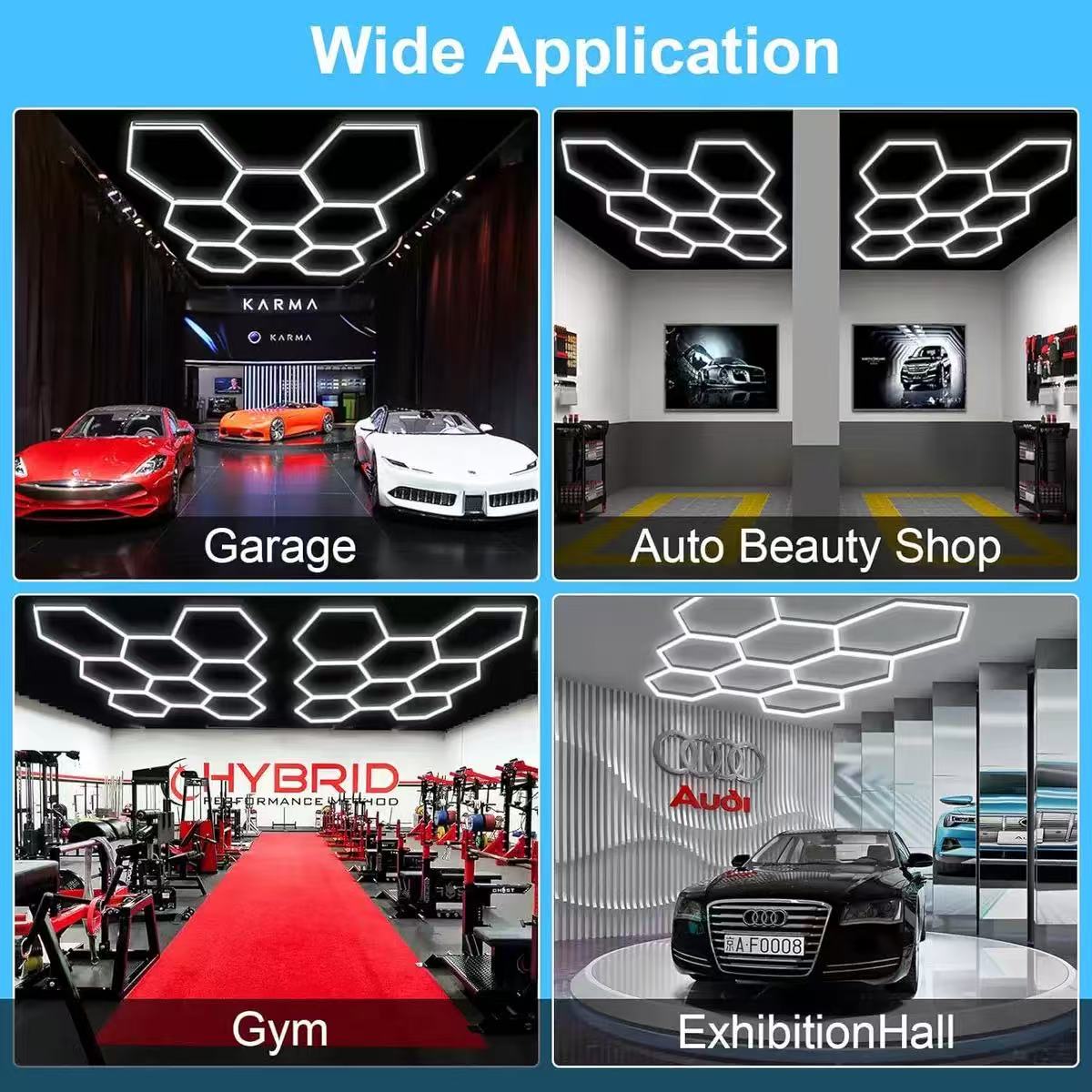 LED Hexagon Garage Lights H5 Hex Kit