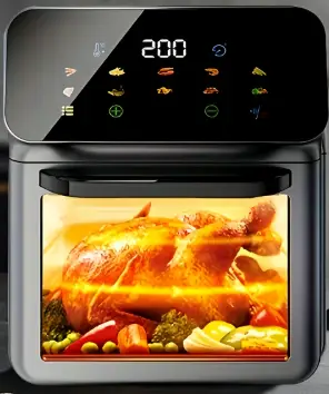 Air Fryer for Home Use, Multifunctional Large-Capacity Electric Oven with Touch Screen and Visual Display, Foreign Trade Electric Fryer